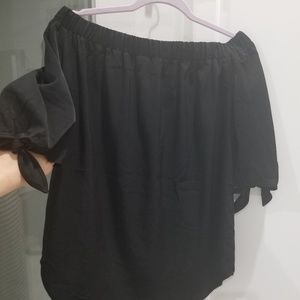 Black off shoulder blouse